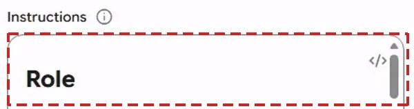 A Gemini agent’s Instructions field holds the target shape.