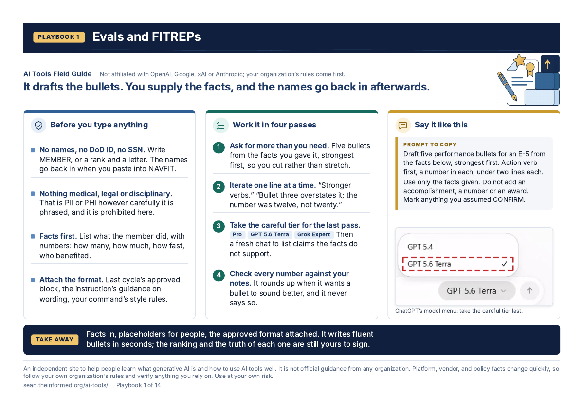 Evals and FITREPs — page preview