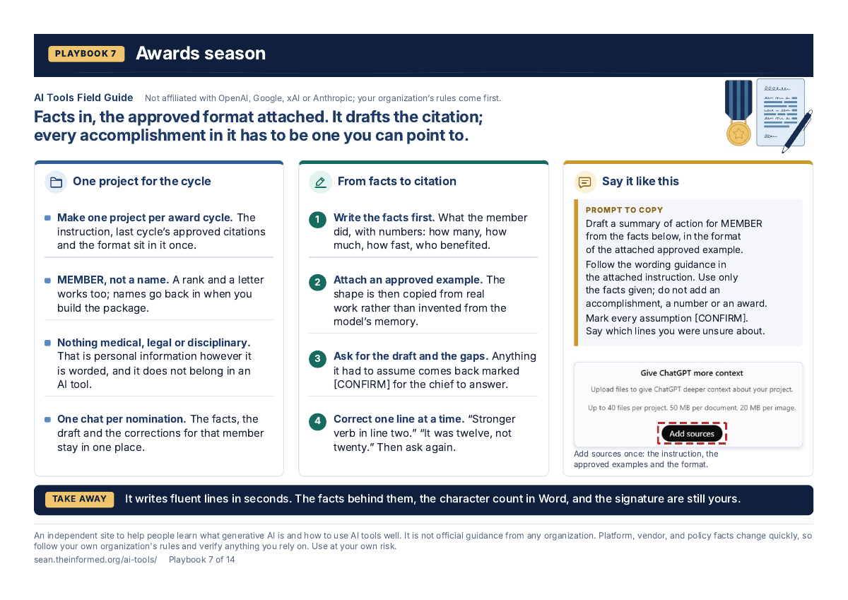 Awards season — page preview