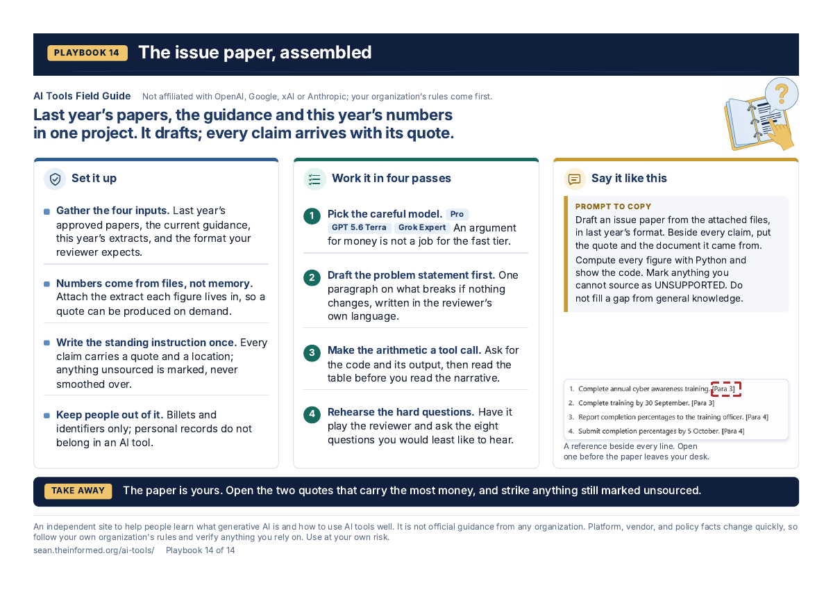 The issue paper, assembled — page preview