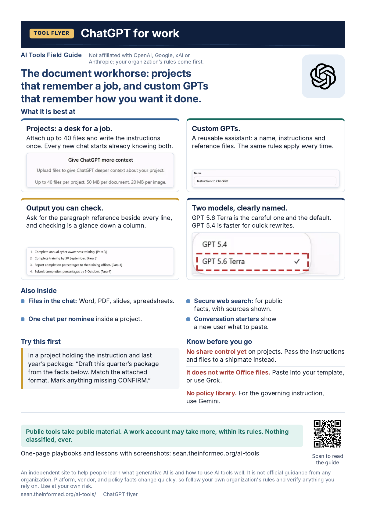 ChatGPT for work — page preview